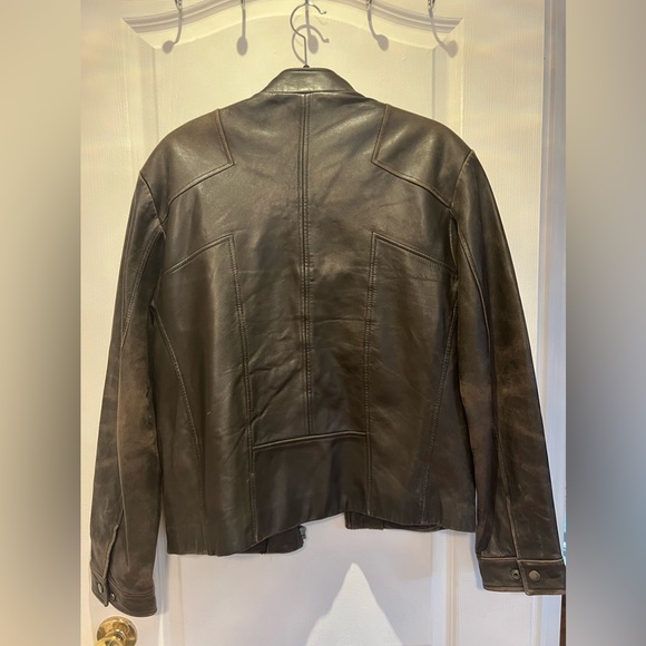 Men’s Brown Leather Jacket Danier - Picture 6 of 6
